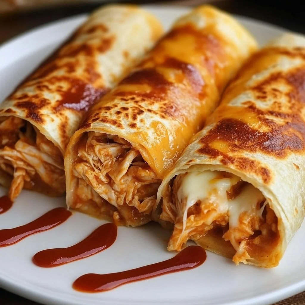 Air Fryer Hot Chicken and Cheese Wraps