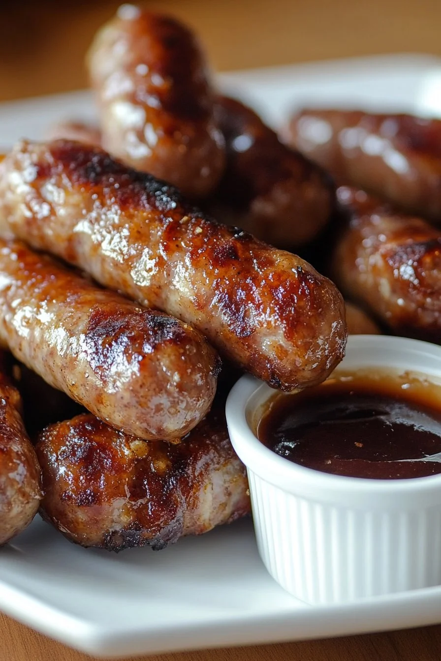 Holiday Sausage Dipped Pancakes