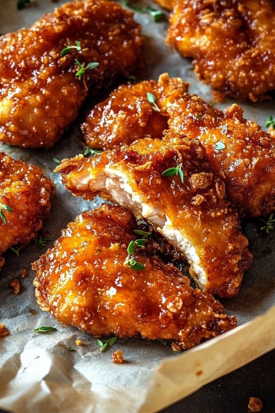Baked Crunchy Hot Honey Chicken