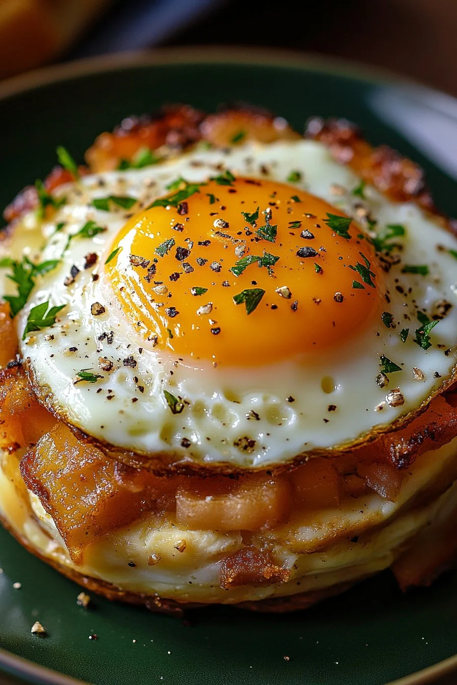 Baked Eggs Napoleon
