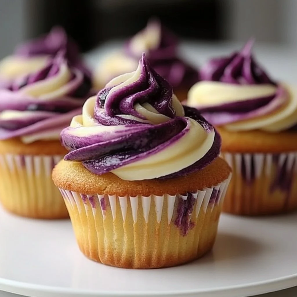 Blackberry Swirl Cupcakes