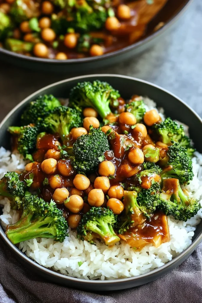 Broccoli Stir Fry with Chickpeas