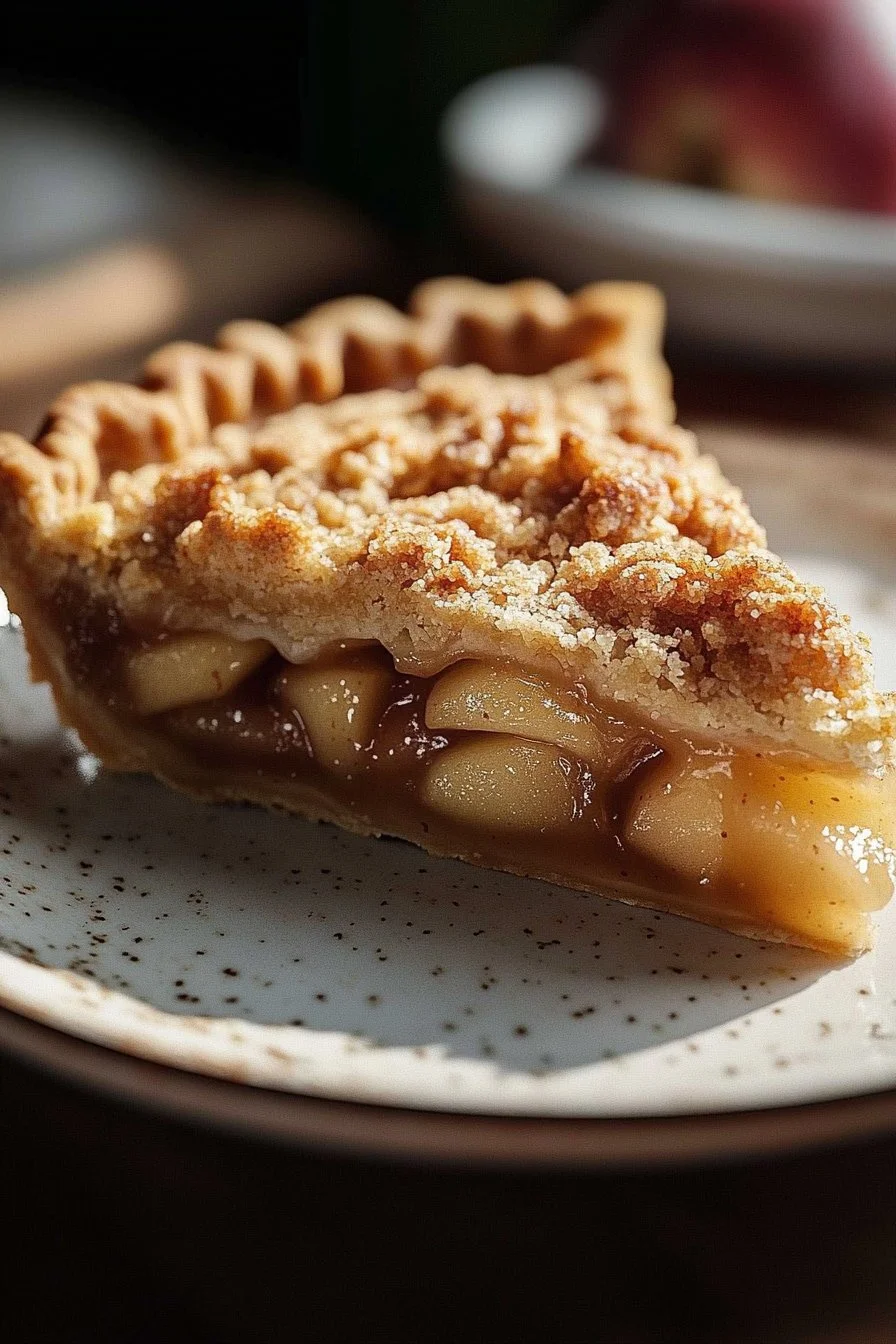 pear almond crumble tart