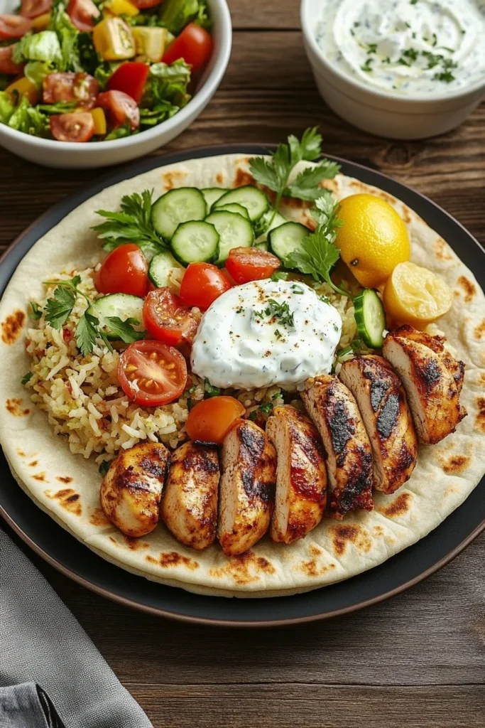 Chicken Gyros with Creamy Feta Tzatziki