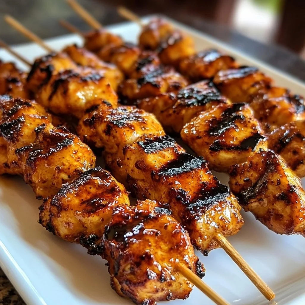 Chipotle Honey Chicken Skewers