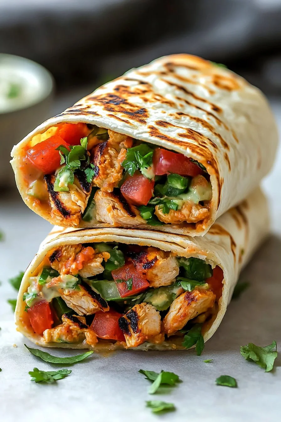 Chipotle Ranch Grilled Chicken Burrito