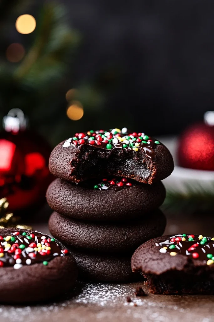 Chocolate Thumbprint Cookies
