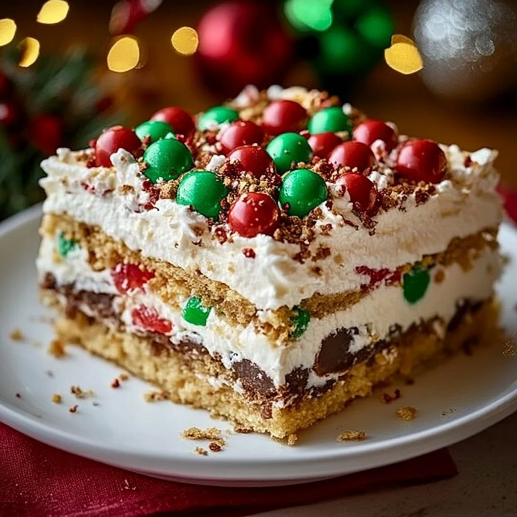 Christmas Cookie Lasagna