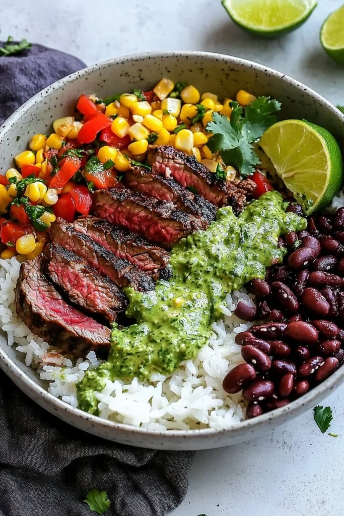 Cilantro Lime Steak Bowls