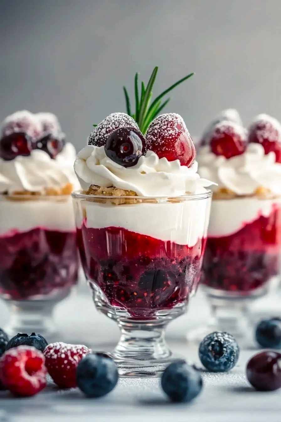 Christmas Morning Cranberry Cream Parfaits