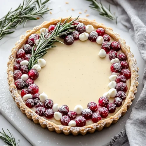 white chocolate cranberry tart