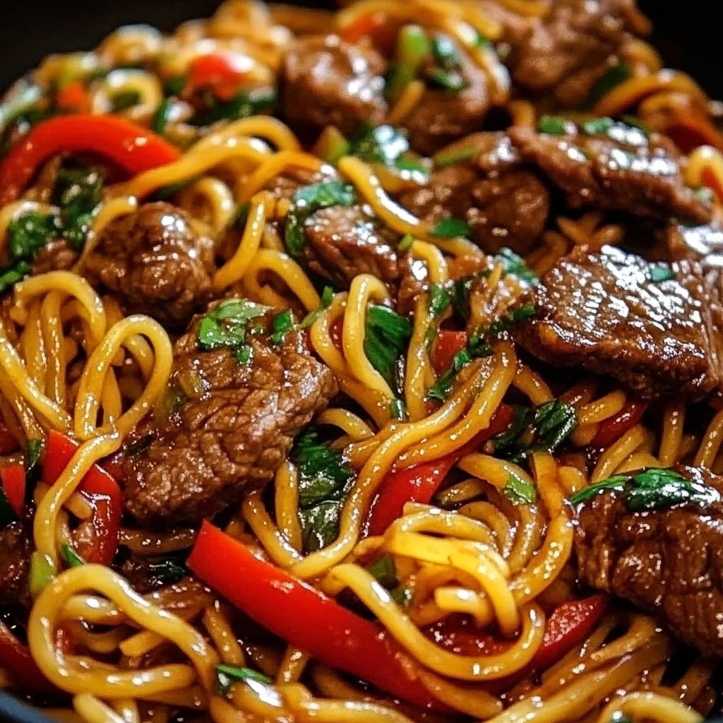 Garlic Butter Steak Lightning Noodles