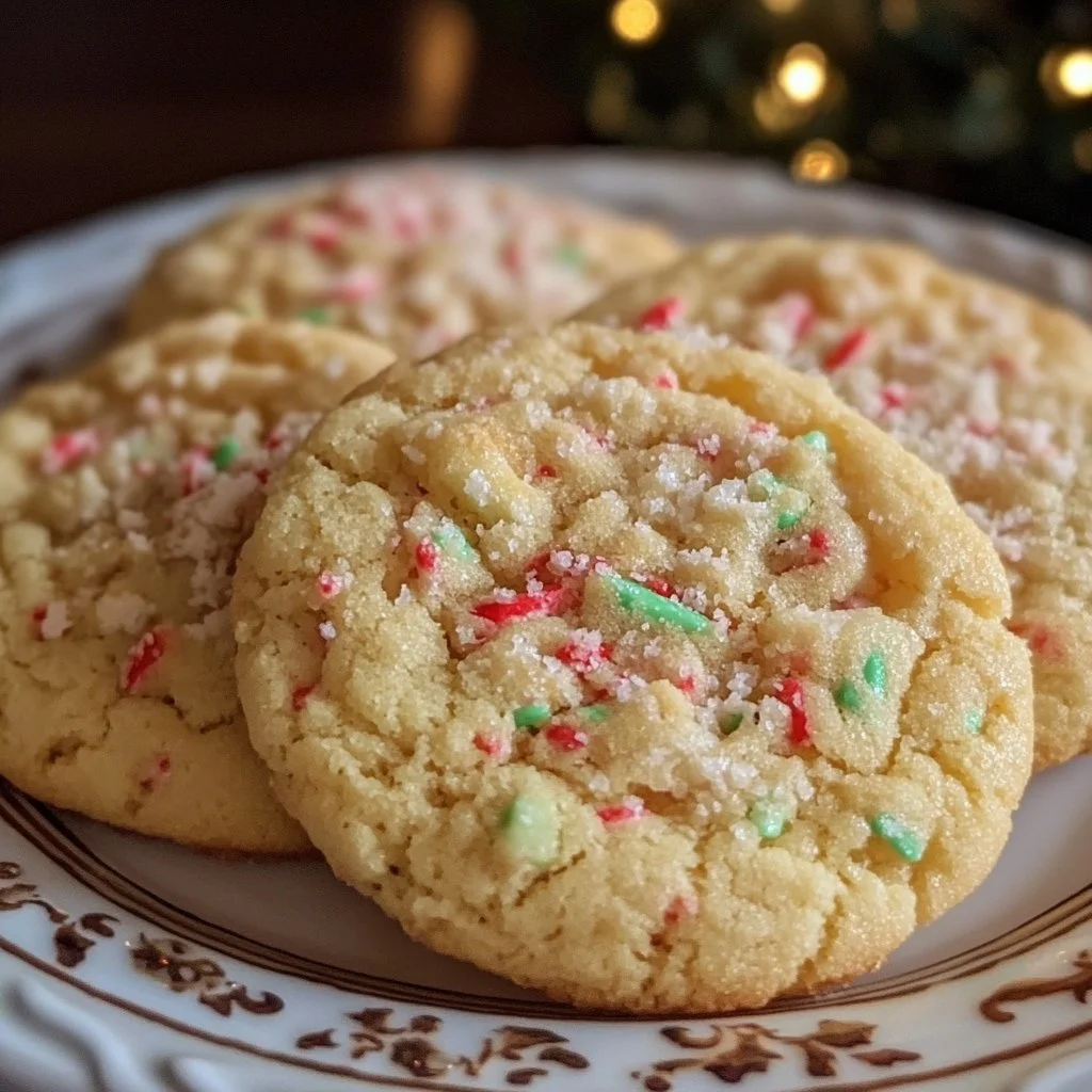 Peppermint Sour Cream Sugar Cookies