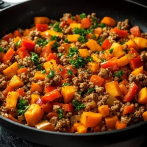Ground Turkey and Sweet Potato Skillet