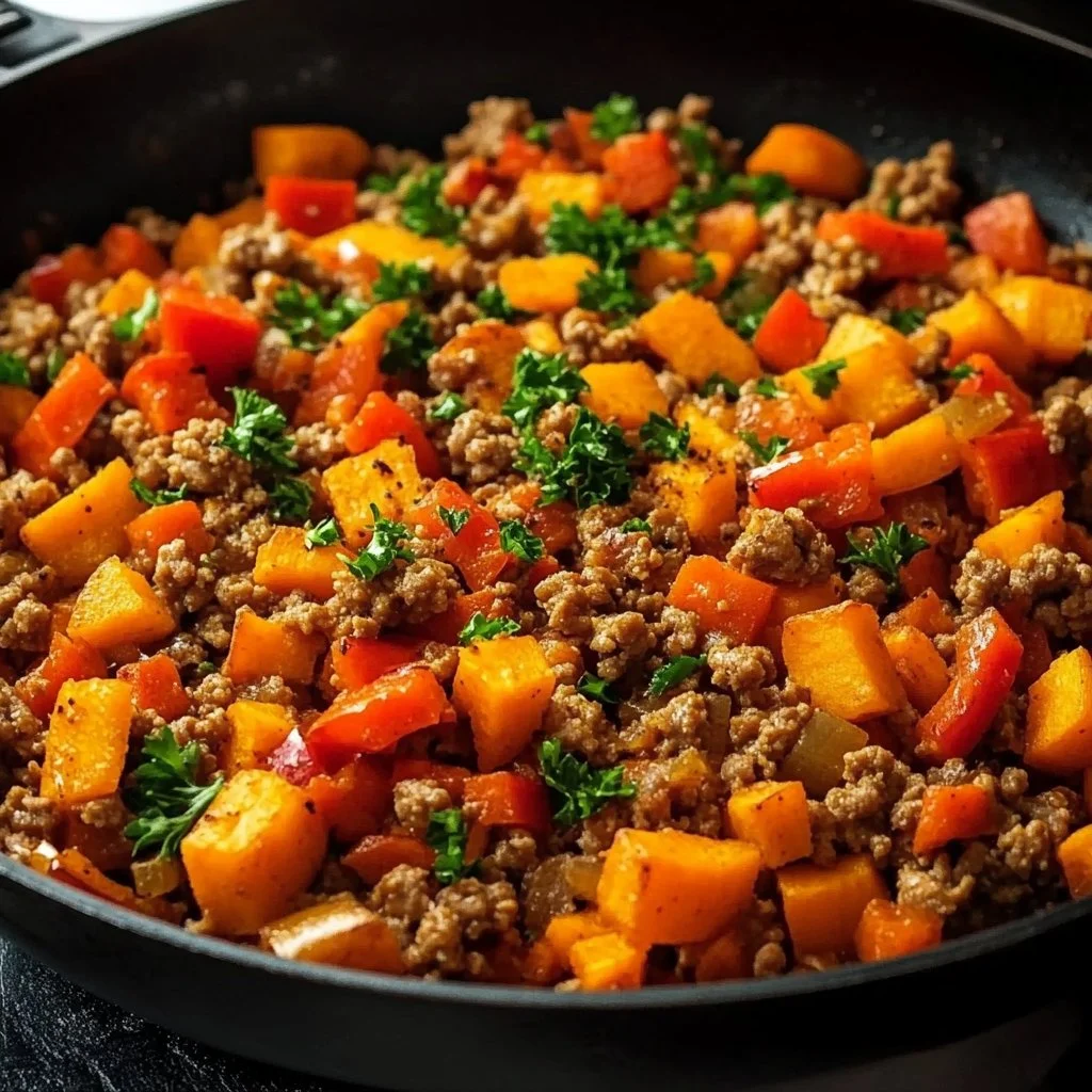 Ground Turkey and Sweet Potato Skillet