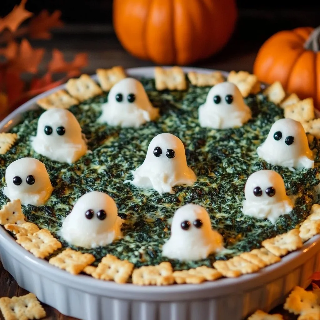 Halloween Graveyard Spinach Dip