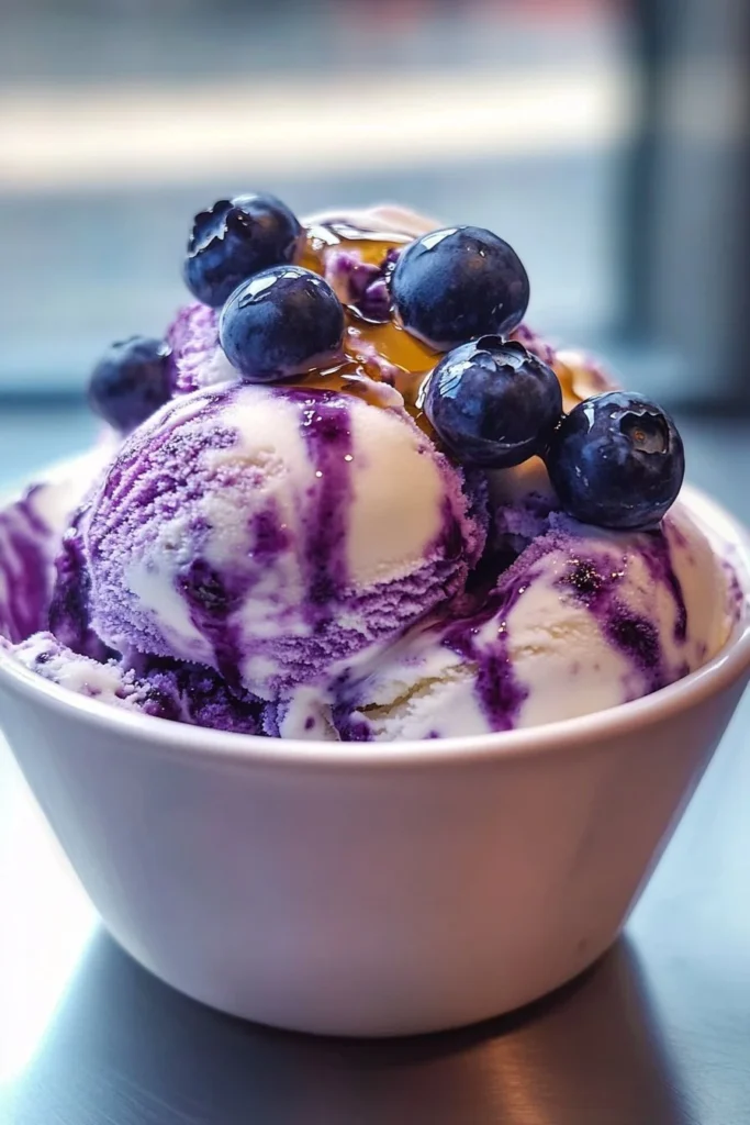 Blueberry Greek Frozen Yogurt