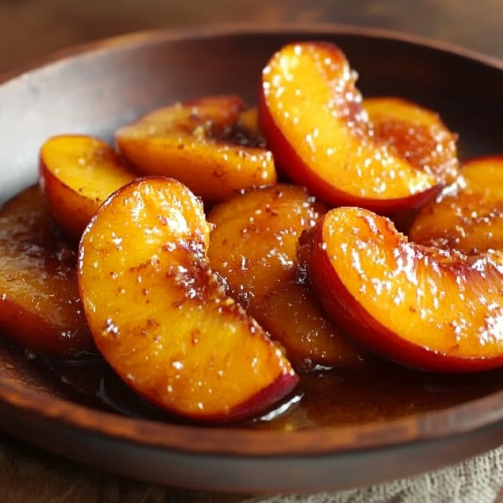 Healthy Honey Roasted Peaches