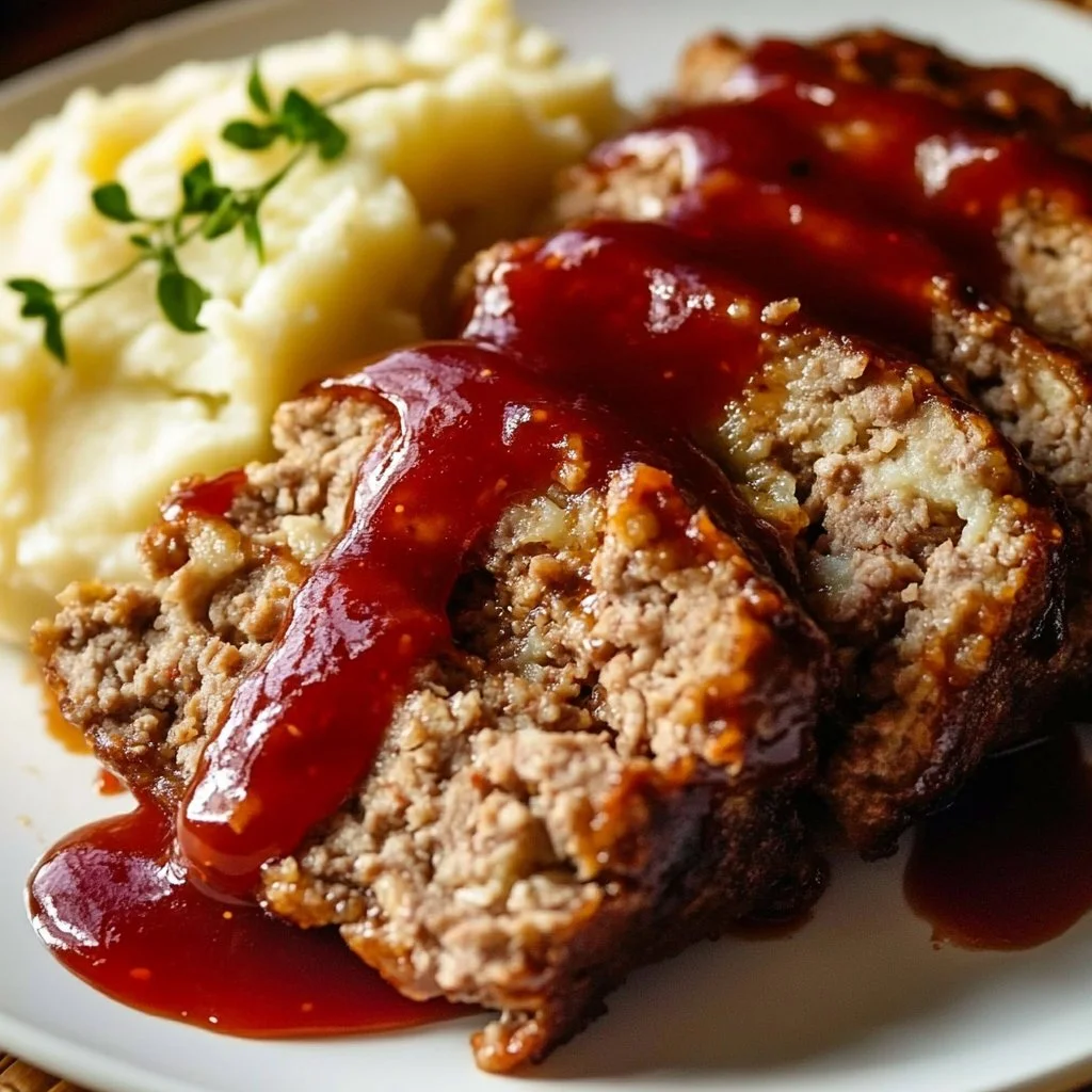 Healthy Turkey Meatloaf with Mashed Potatoes