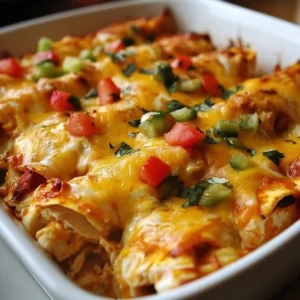 Queso Chicken Enchiladas Bake