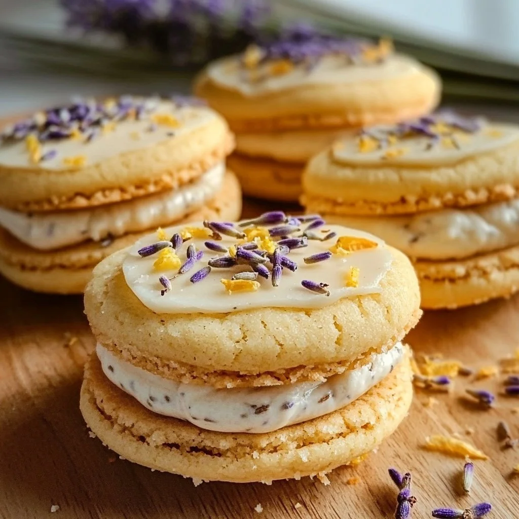 Lemon Lavender Sandwich Cookies