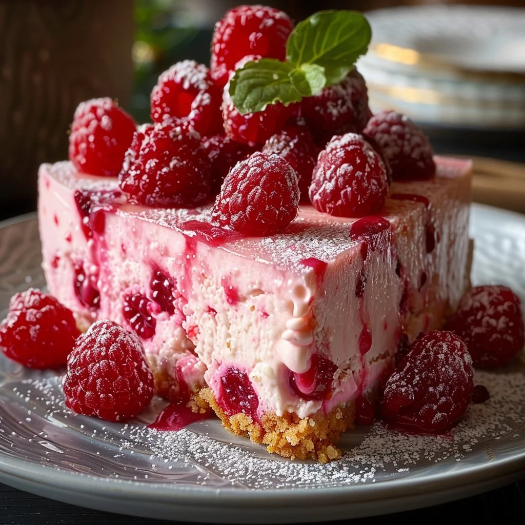 Luxurious Pink Velvet Raspberry Cheesecake