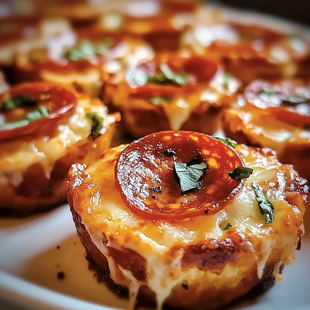 Mini Deep Dish Crescent Roll Pizzas