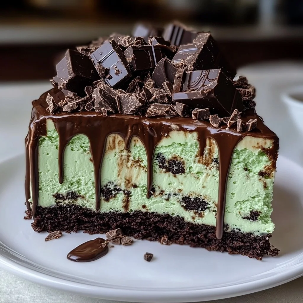 mint chocolate fudge cheesecake
