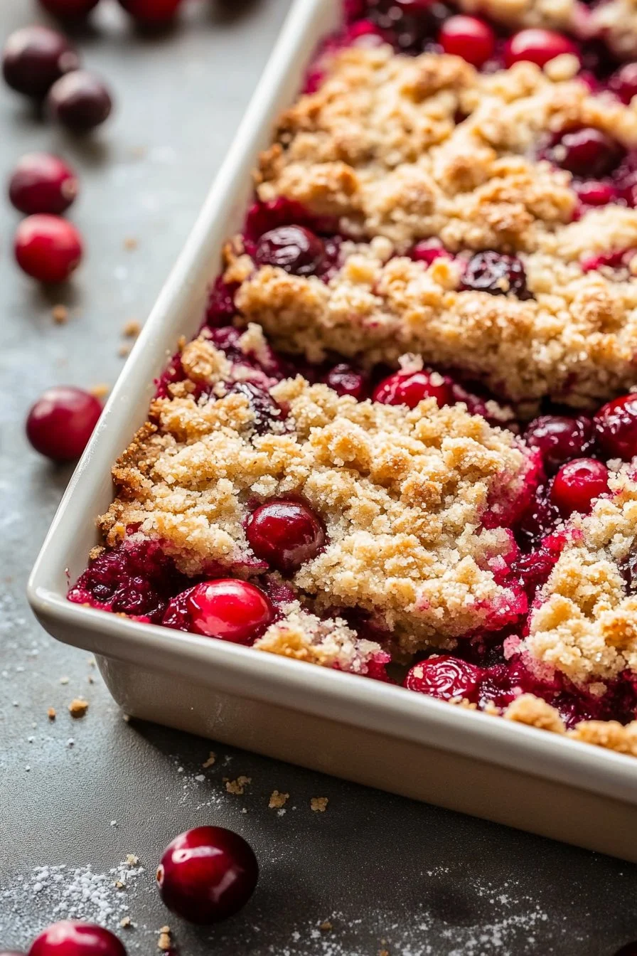 Moist Christmas Cranberry Bars