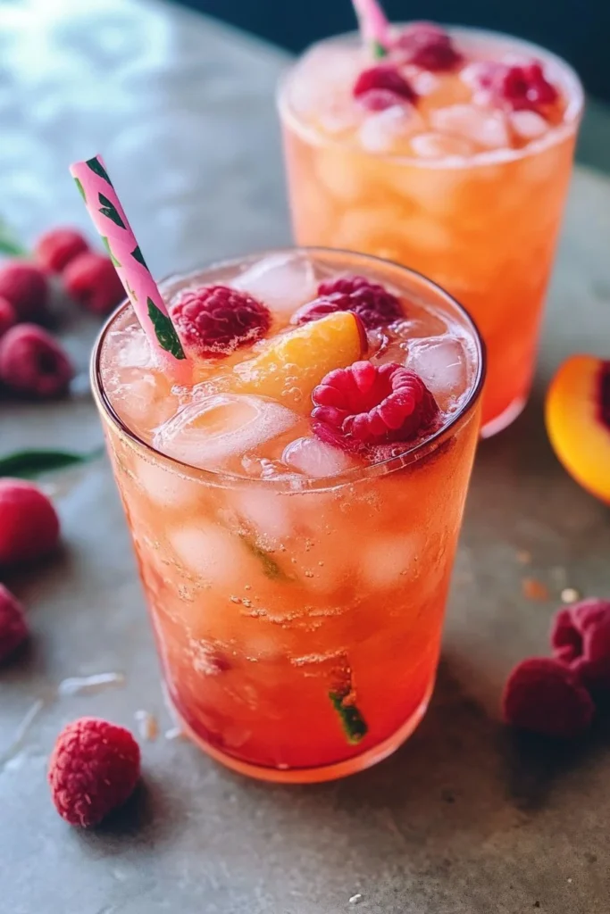 Peach Raspberry Lemonade