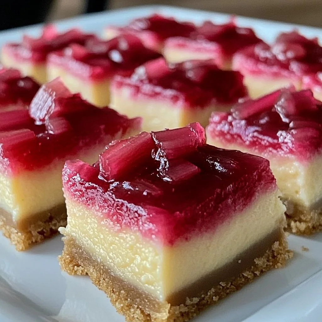 Rhubarb Cheesecake Squares