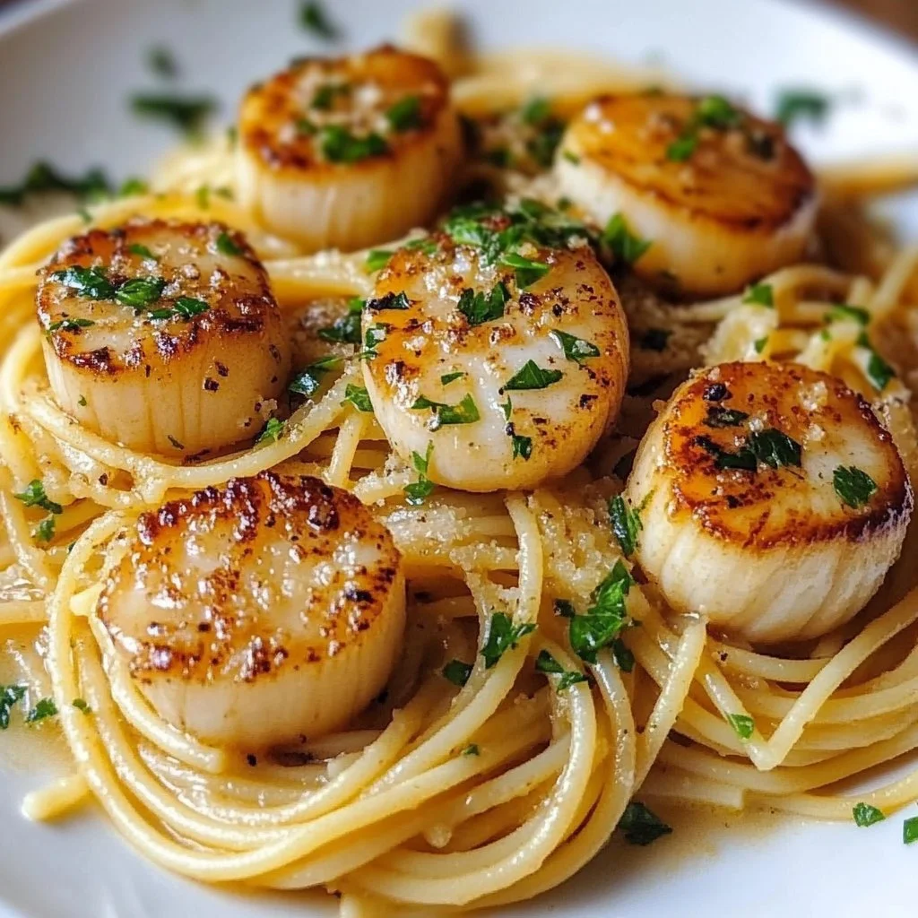 Scallop Spaghetti in White Wine Sauce