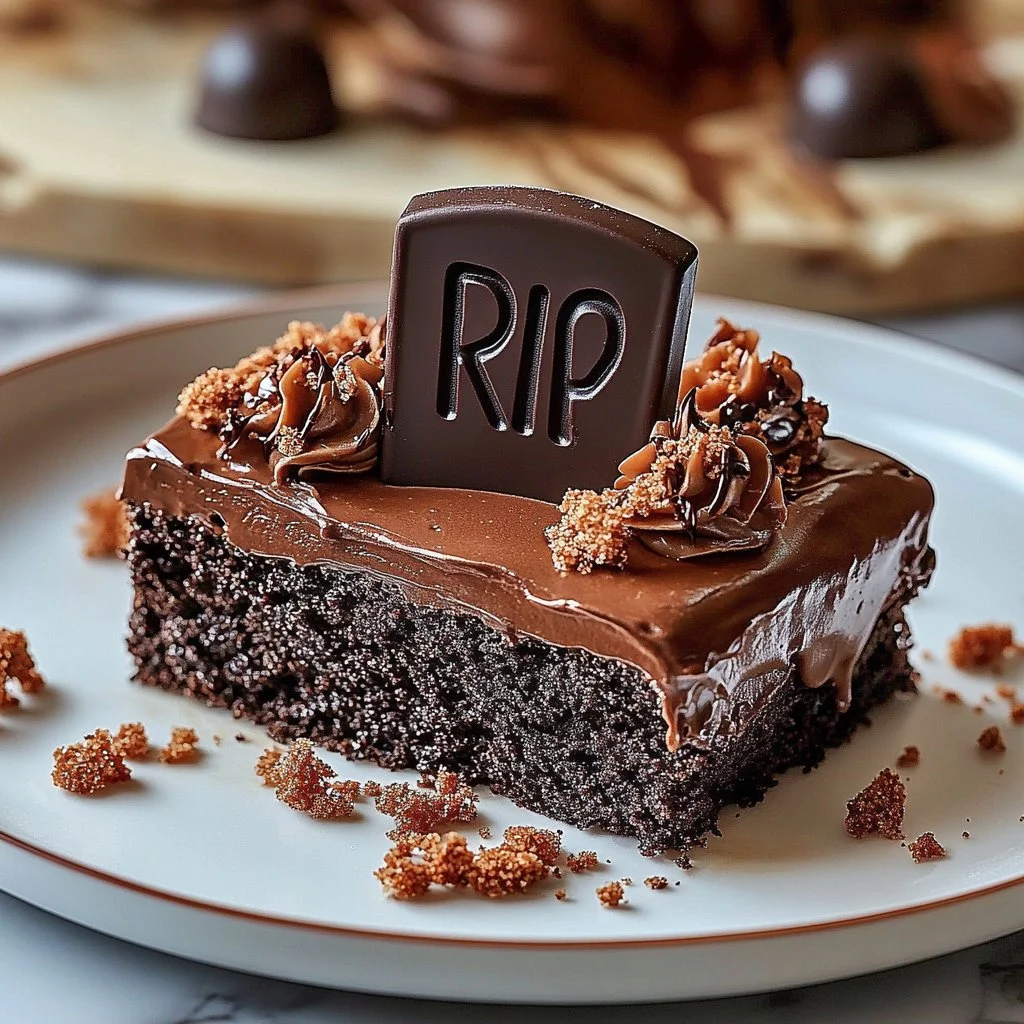 Chocolate cake with Halloween decoration