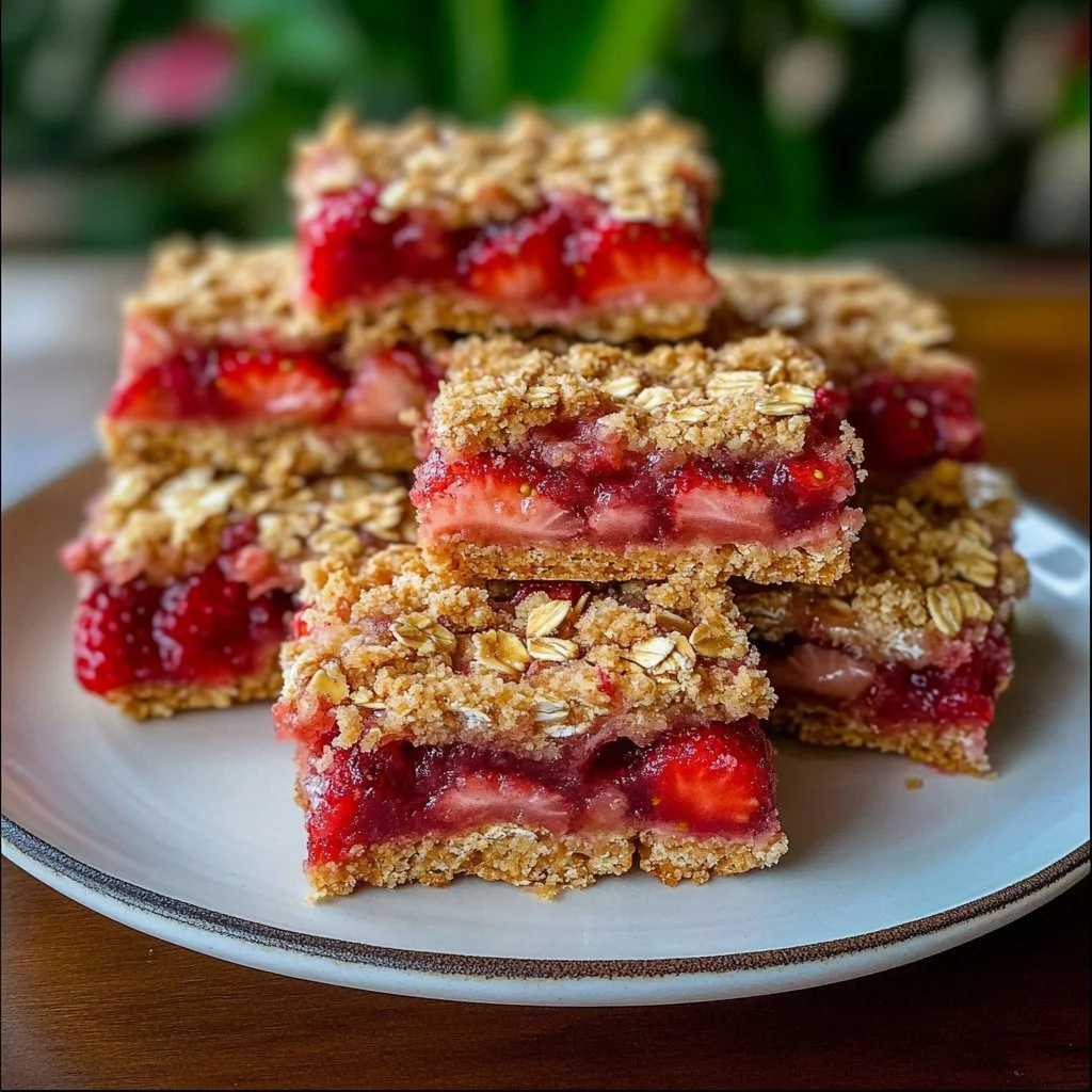 Strawberry Oat Bars