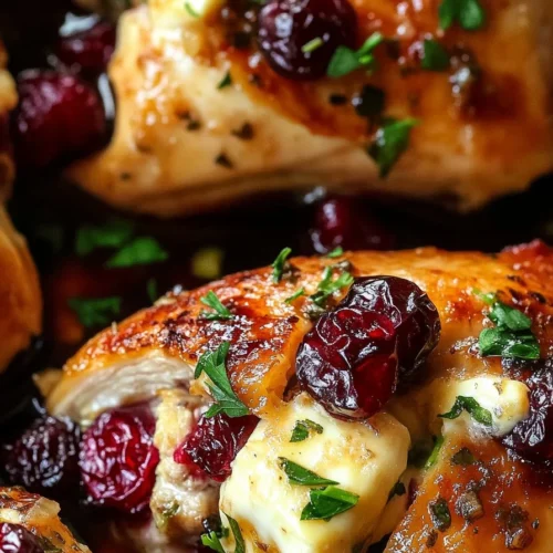 Stuffed Chicken with Brie and Cranberries