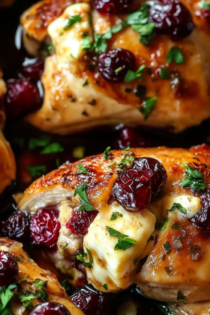 Stuffed Chicken with Brie and Cranberries