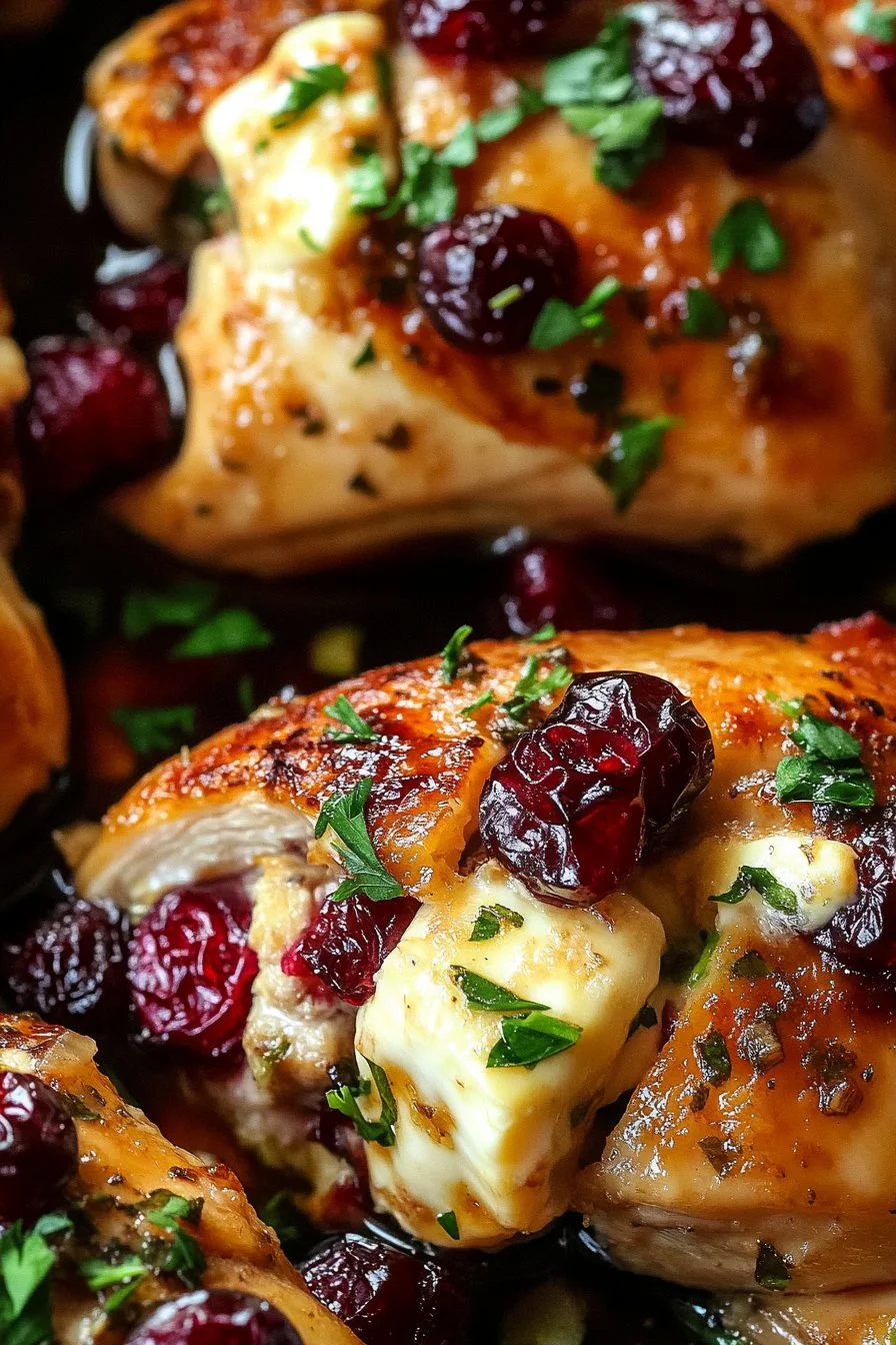 Stuffed Chicken with Brie and Cranberries