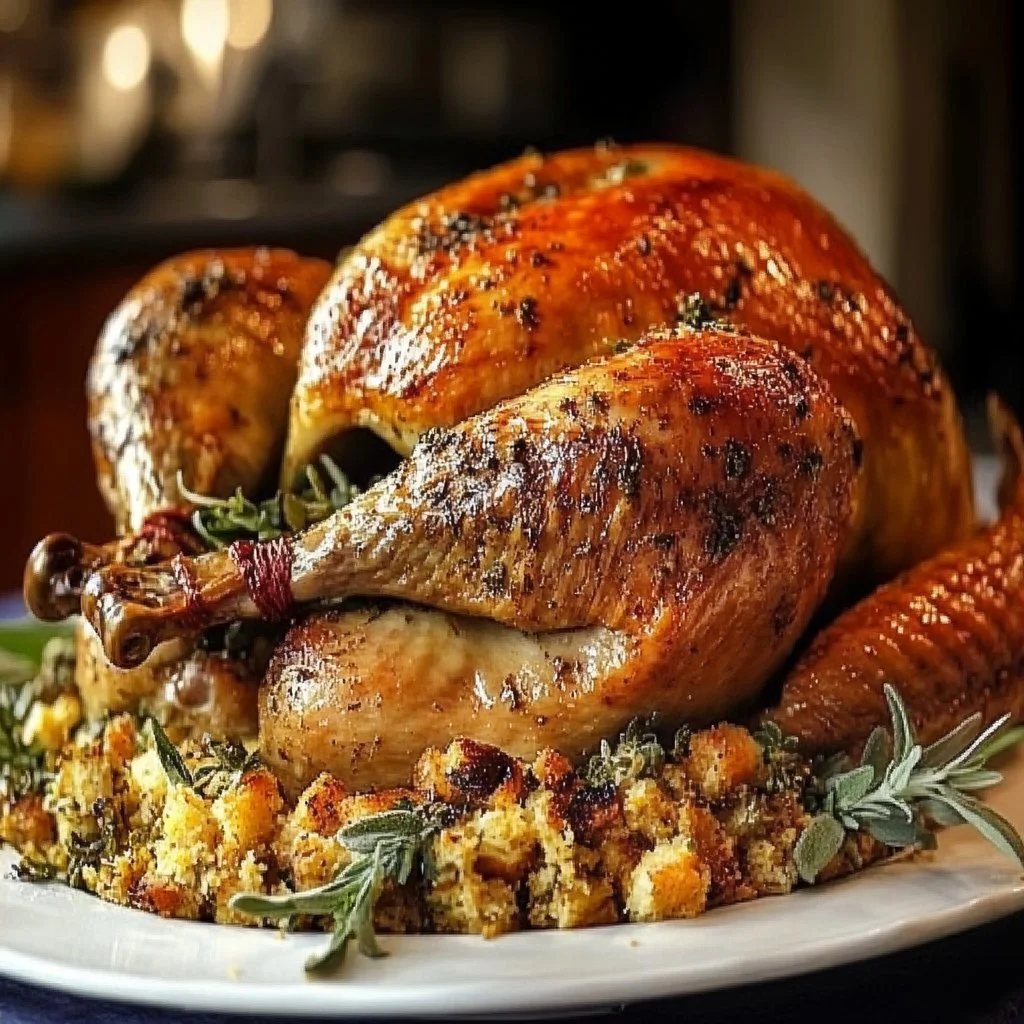 Thanksgiving Turkey with Cornbread Stuffing