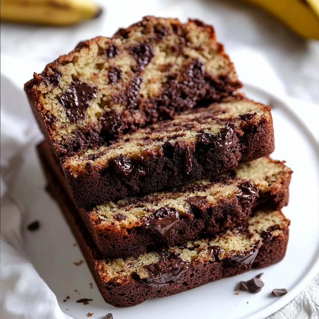 Triple Chocolate Banana Bread