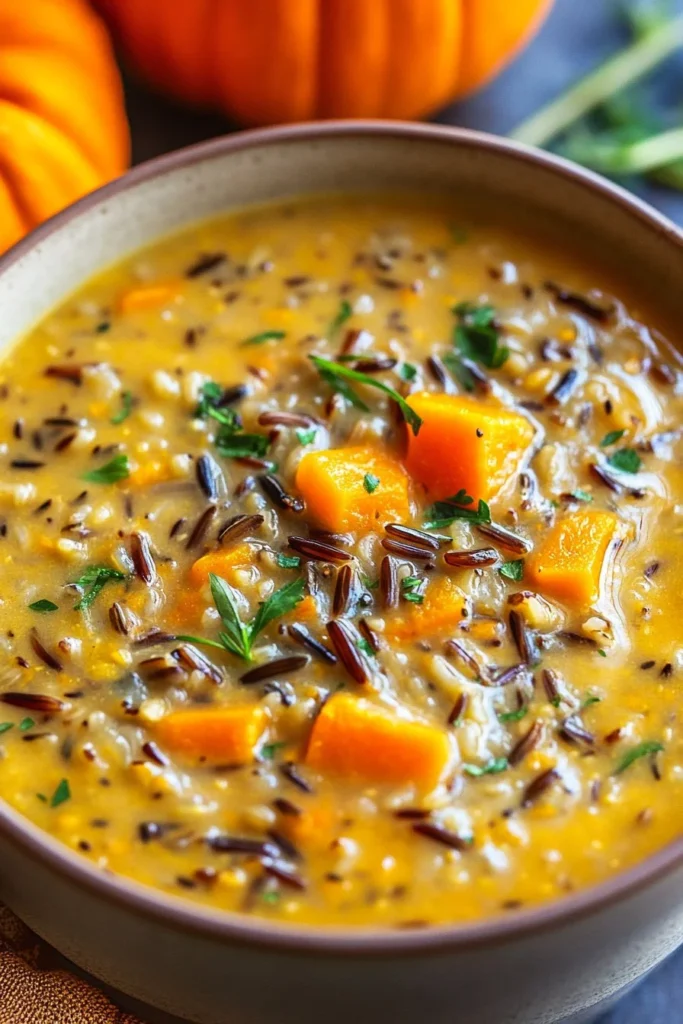 pumpkin wild rice soup