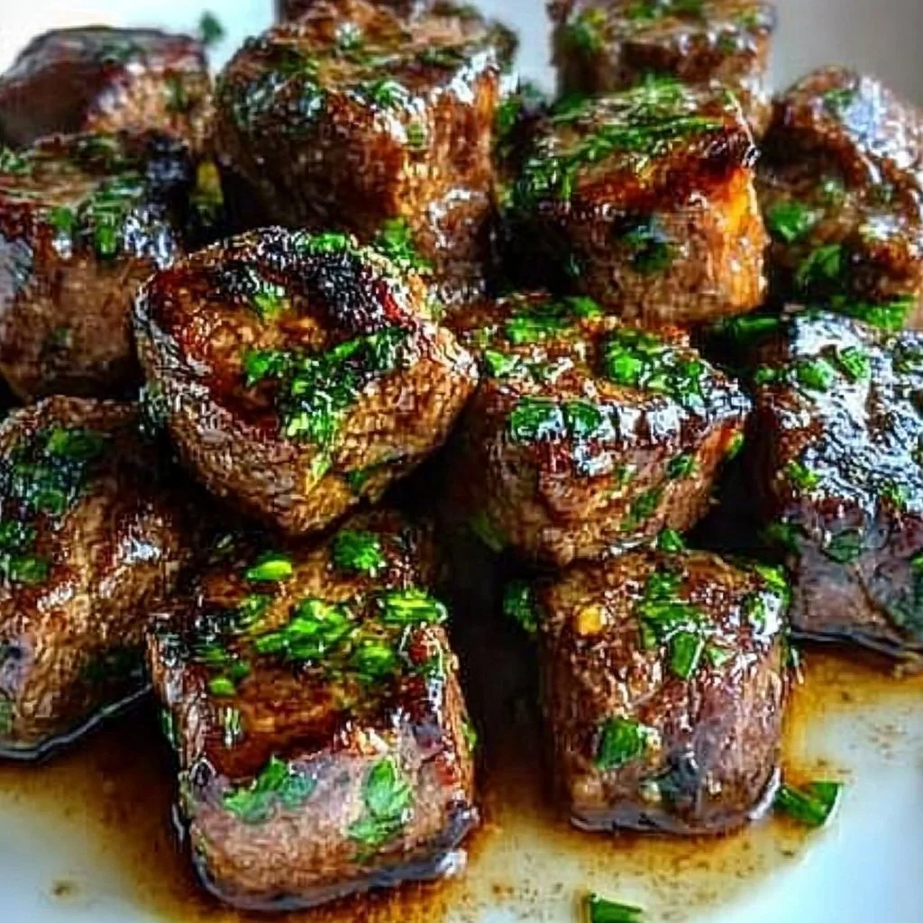 Air Fryer Garlic Butter Steak Bites