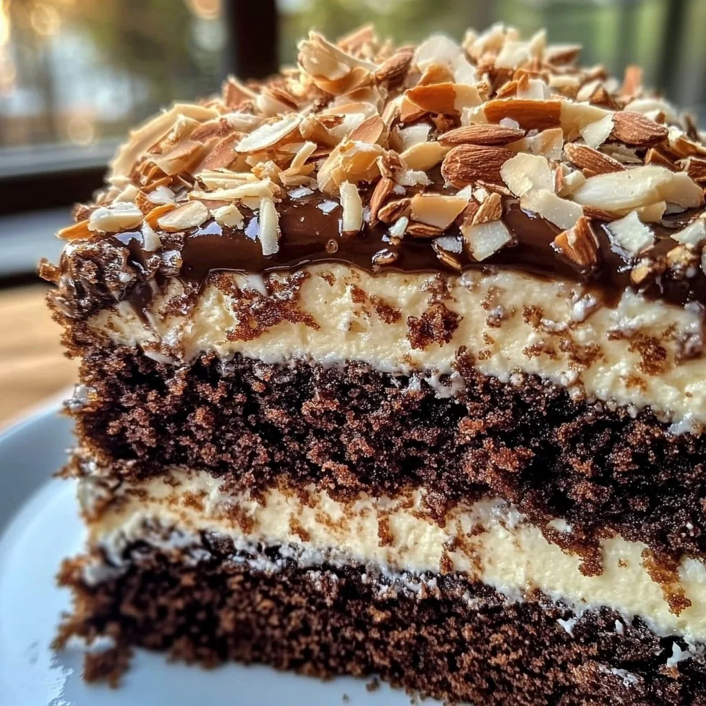 Almond Joy Christmas Cake