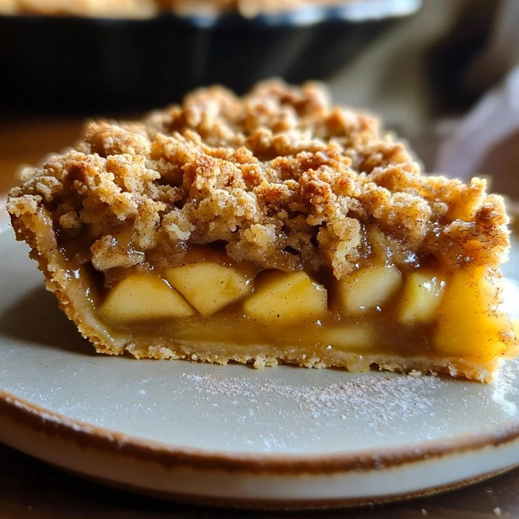 Apple Cinnamon Crumble Christmas Tart