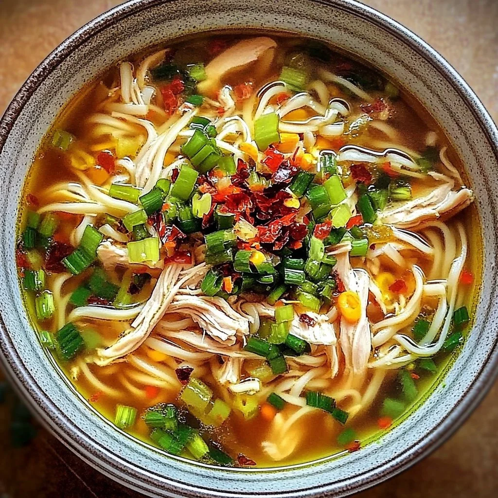 Ginger Garlic Chicken Noodle Soup