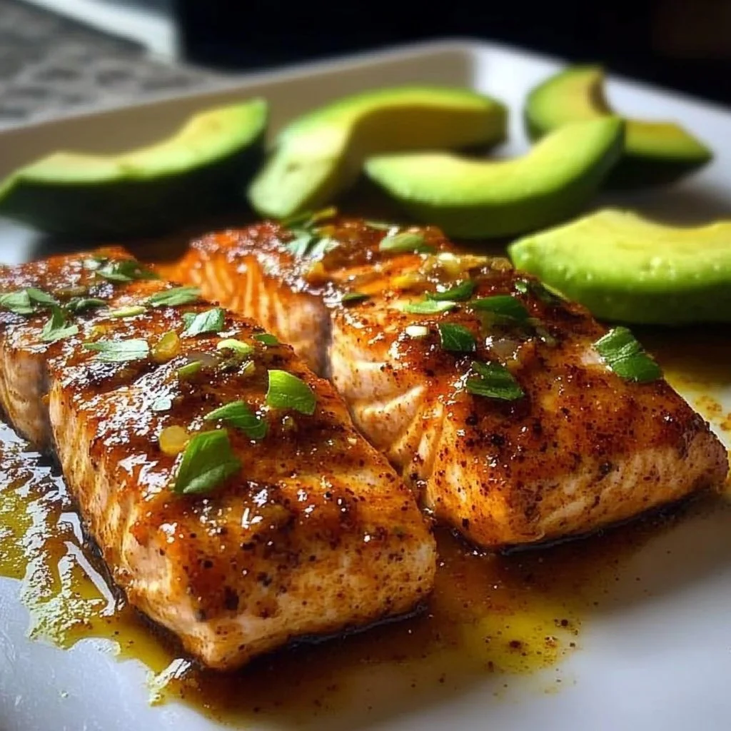 Baked Cajun Salmon with Avocado