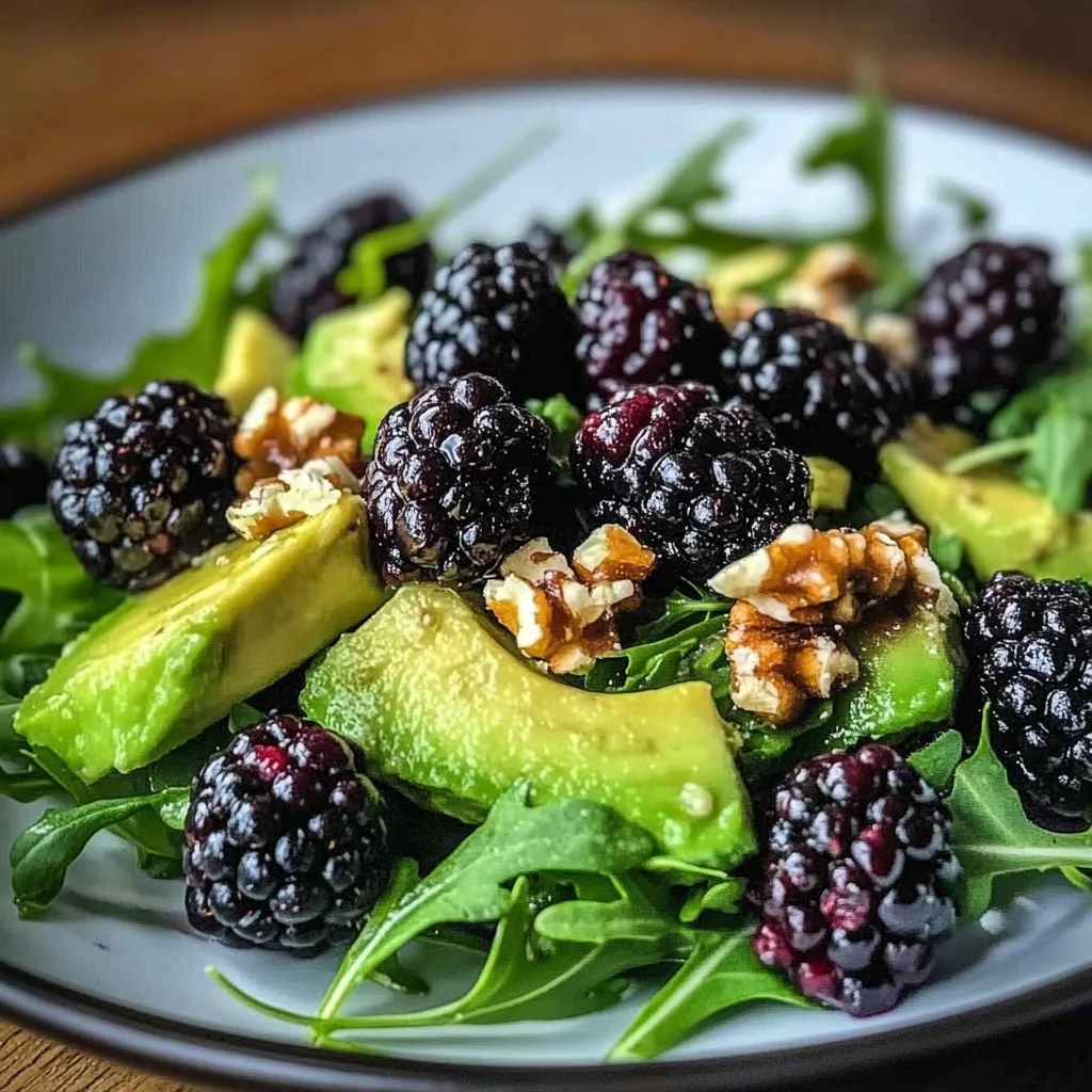 Blackberry Avocado Arugula Salad