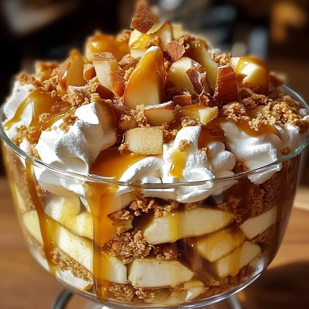 Caramel Apple Trifle Layers
