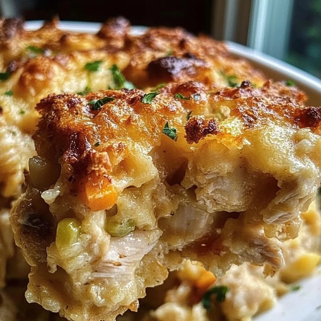 Chicken and Stuffing Casserole
