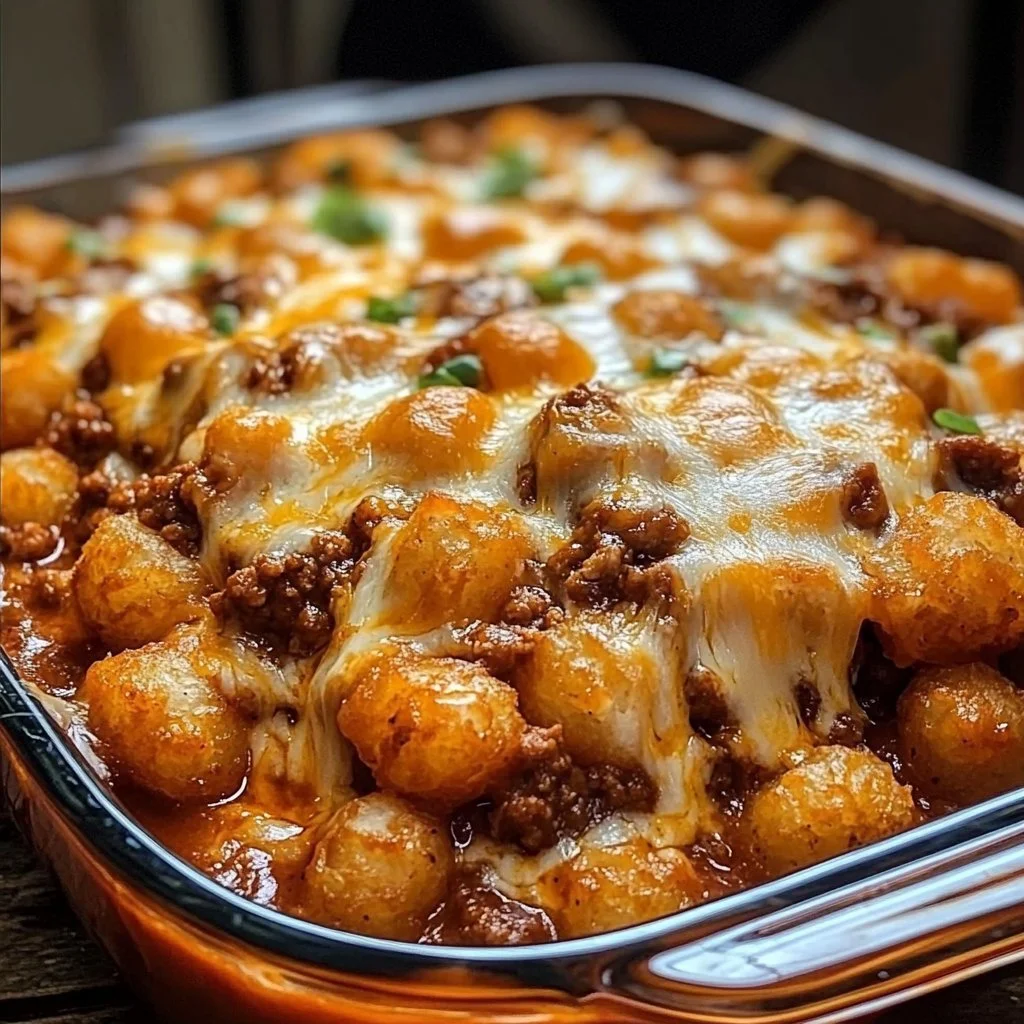 Chili Cheese Tater Tot Casserole