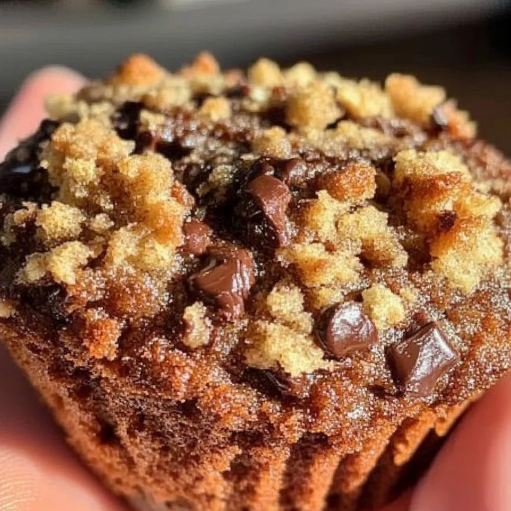 Chocolate Coffee Toffee Crunch Muffins